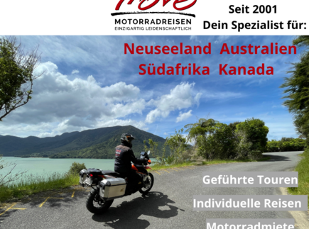 Motorradreise Neuseeland